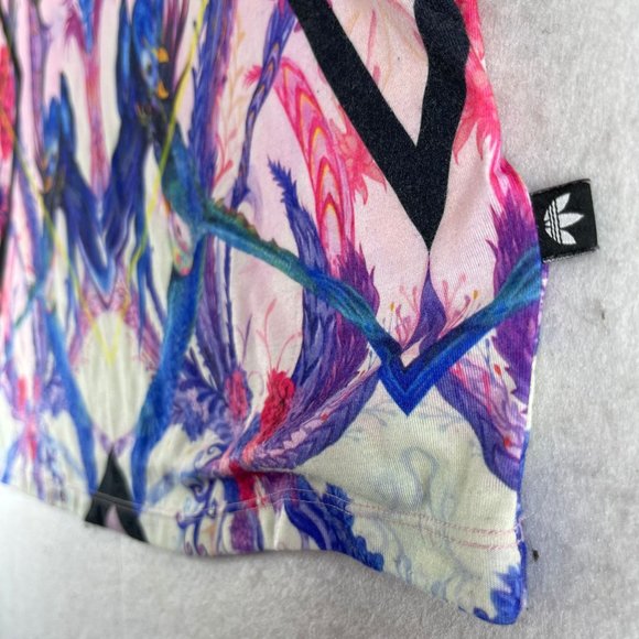 ADIDAS Womens M Multicolor Floral Birds Tropical Print Summer Tank Top - Picture 5 of 12